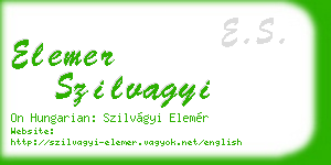 elemer szilvagyi business card