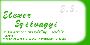 elemer szilvagyi business card